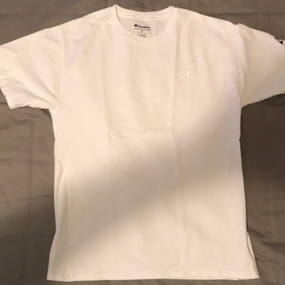 plain white champion t shirt